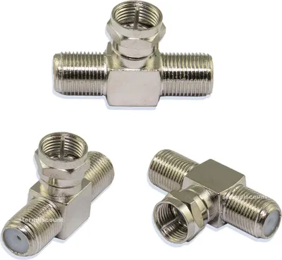 Produktbild von Sat-Adapter T-Stück Verteiler 1-x F-Stecker / 2-x F-Kupplung [Elektronik] [Elektronik].