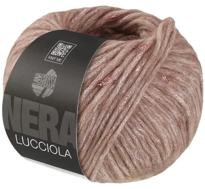 Produktbild von Lana Grossa LUCCIOLA (NERA) 50 g Effektgarn aus Alpaka- und Merinofasern mit Metallglanz 130 m Farbe 006 - Beigerosa