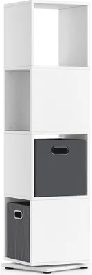 Obrázek produktu pro Otočná police Vicco Bílá 35.2 x 144.2 cm se 2 skládacími boxy, Model 37017