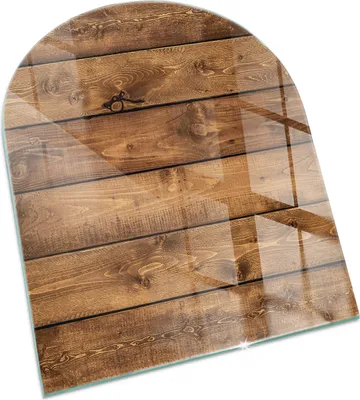 Produktbild von Holzbrett in Maserung – Glasbodenplatte für – Kaminofen – Kaminplatte Glas – Schutzglas – Funkenschutzplatte –Glasbodenplatte Feuerfeste – Hitzeschutzplatte – Bodenschutz aus Glas – 80x70 cm