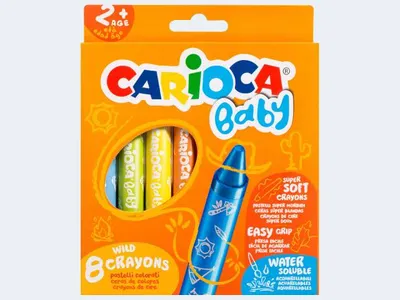 Produktbild von 8 Wachsmaler CARIOCA Baby pastell wasserlöslich