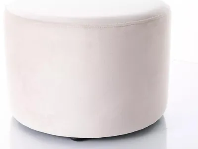 Produktbild von Runder Hocker DOLORES 2 - hellbeige