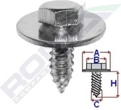 Produktbild von ROMIX Schraube C60469 passend für MERCEDES-BENZ 190 (W201) 6 2mm 16mm