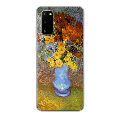 Produktbild von MuchoWow® Handyhülle Schutzhülle Hülle für Samsung Galaxy S20 Vase mit Gänseblümchen und Anemonen - Vincent van Gogh Silikon Softcase Handy Hülle - Bild