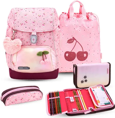 Produktbild von Belmil Comfy Plus Premium Schulranzen Set 4-teilig "Cherry Blossom"