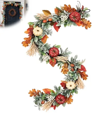 Herbstkranz 180 cm mit Kürbis, Beeren, Ahornblättern