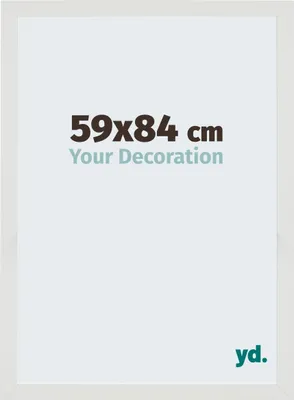Image de Cadre photo, 59x84 cm, blanc mat, MDF, Mura