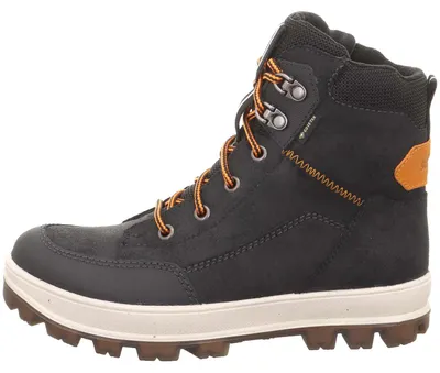 Image de Superfit - Bottines à lacets pour garçons, couleur noire, chaussures de loisirs