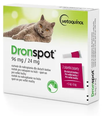 Produktbild von Vetoquinol Dronspot Entwurmungstropfen für Katzen von 5-8 kg