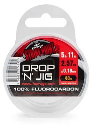 Immagine prodotto di Fox Rage Strike Point Drop N Jig Fluorocarbon 0,22 mm 40 m 7,79 lb Vasec