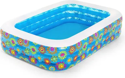 Produktbild von Bestway Aufblasbarer Pool Floral 3 Kammern 305x183x56 cm +6 Jahre Garten 54121