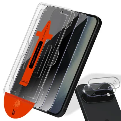 Zdjęcie produktu dla 2-pak Google Pixel 11 Privacy Szkło ochronne na ekran Privacy & 2-pak ochrona obiektywu - Szkło hartowane | [Automatyczna instalacja] - Bez bąbelków