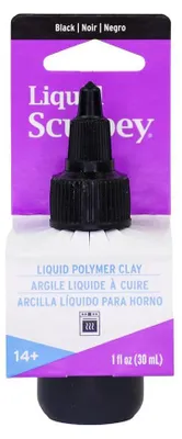 Flüssige Modelliermasse Schwarz, 30 ml, für freie Formen und Füllungen