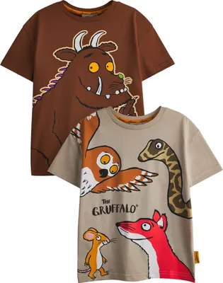 Produktbild von The Gruffalo - tričko pro chlapce (2-pack) s krátkým rukávem NS8458 (98) (Brown)
