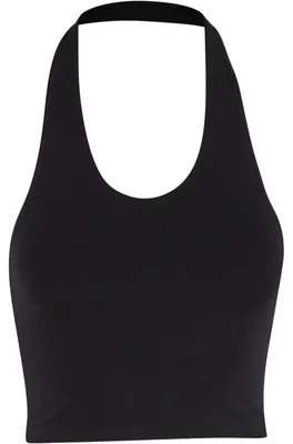 Produktbild von Urban Classics Top Damen Ladies Basic Neckholder Jersey Top schwarz L