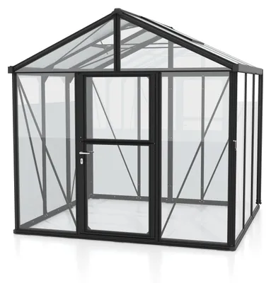 Produktbild von Vitavia Gewächshaus "Zeus 6200" schwarz 6,2 m² 3 mm ESG, 10 mm HKP