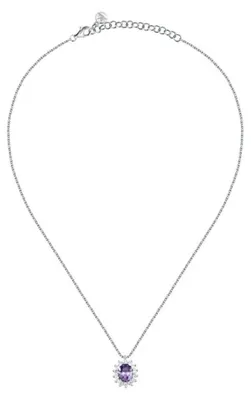 Immagine prodotto di Elegante collana in argento con zirconi viola Tesori SAIW282