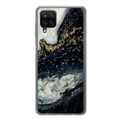 Produktbild von MuchoWow® Handyhülle Schutzhülle Hülle für Samsung Galaxy A12 Marmor - Naturstein - Gold Silikon Softcase Handy Hülle - Bild