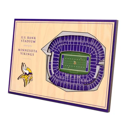 Produktbild von NFL Minnesota Vikings Stadium 3D Wandbild Desktop Holzschild