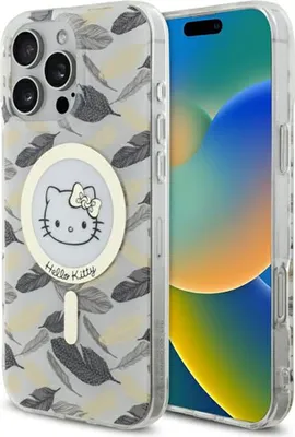 Immagine prodotto di Hello Kitty Hkhmp16Xhgleh Iphone 16 Pro Max 6.9 Biały/Bianco Custodia rigida Iml Foglie d'oro Magsafe