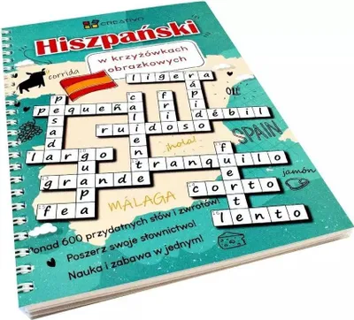 Zdjęcie produktu dla Hiszpański w krzyżówkach obrazkowych CREATIVO