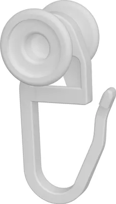 Produktbild von Interdeco U-Laufrollen / Gardinenrollen mit Faltenhaken für U-Laufschienen, Pack. 100 Stück
