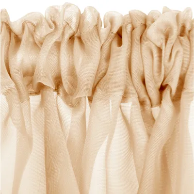 Immagine prodotto di Tenda a disco ( Beige ) con coulisse 140x100 cm - Bistrogardine Transparent, Panneaux Voile, Zipfelgardine - Tenda corta con coulisse