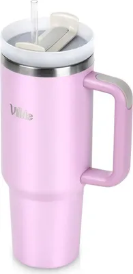 Zdjęcie produktu dla Vilde | Kubek termiczny - 1,2 l - 15x10x27 cm - różowy - stal nierdzewna - z izolacją próżniową - można myć w zmywarce