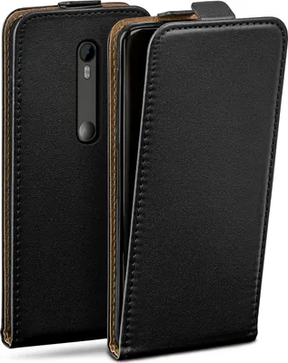 Produktbild von moex® Flip Case kompatibel mit Motorola Moto G3 - Hülle mit 360 Grad Schutz, Schwarz