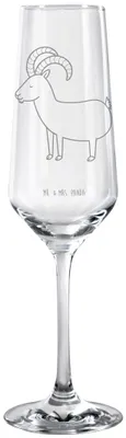 Produktbild von Mr. & Mrs. Panda Glas Sternzeichen Steinbock - Transparent - Geschenk, Geburtstag Januar, Sektflöte, Horoskop, Ziege, Steinböcke, Sektglas, Dezember, Sektkelch, Trinkglas
