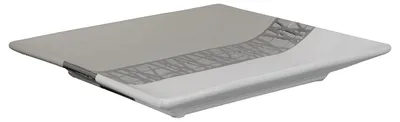 Produktbild von Gilde Schale, quadratisch, "Cabrera", Keramik, grau, weiß, silberfarben, VE 2, L. 22.5 cm, B. 22.5 cm, H. 3 cm 47418 4063387474181