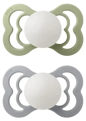 Immagine prodotto di Bibs Supreme GLOW, ciuccio luminoso, simmetrico, in silicone, per bambino/a