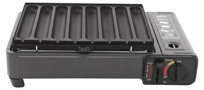 Produktbild von Tragbarer Camping Gasgrill Tischkocher - Tischgrill - Mit Fettauffangschale - Für Outdoor BBQ & Picknick - Freistehend - Schwarz