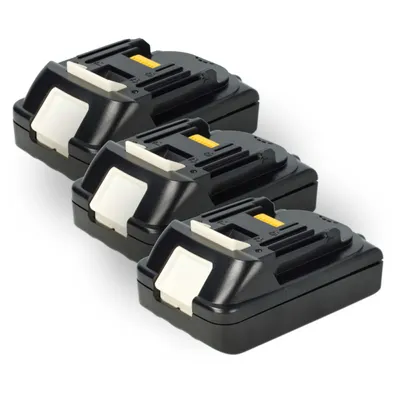 Produktbild von EXTENSILO 3x Akku kompatibel mit Makita BTM50, BTM50RFE, BTM50Z, BTM50ZX5, BTL063F, BTM50RFEX4 Multi Tool, BTL063Z Werkzeug (2500 mAh, Li-Ion, 18 V)
