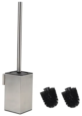 Produktbild von Wandmontierter WC-Bürstenhalter, gebürstetes Nickel – Quadratischer WC-Bürstenhalter aus Edelstahl 304