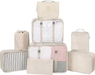 Produktbild von Famanu Reiseorganizer Set 8-teilig - Beige