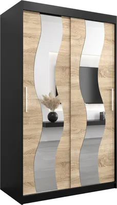 Produktbild von Kleiderschrank, Schiebetürenschrank Schlafzimmer, Schrank mit Spiegel SEWILLA 120 cm
