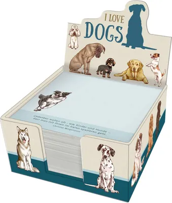 Produktbild von Zettelkästchen - I love dogs
