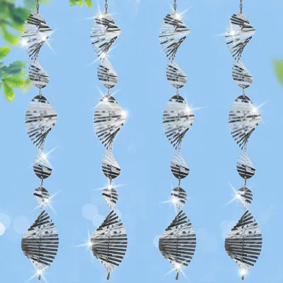 Imagen del producto de Juego de 12 espirales reflectantes para disuadir a las aves