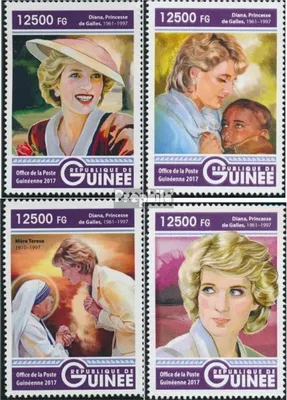 Produktbild von Briefmarken Guinea 2017 Mi 12396-12399 (kompl. Ausgabe) postfrisch Prinzessin Diana