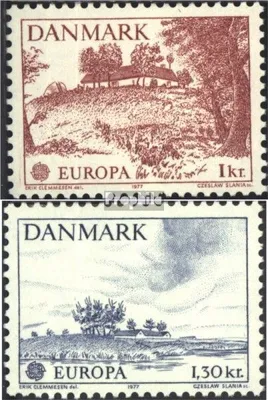 Produktbild von Briefmarken Dänemark 1977 Mi 639-640 (kompl.Ausg.) postfrisch Landschaften