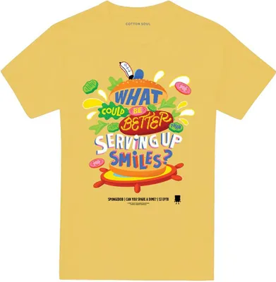 Produktbild von SpongeBob SquarePants - "Serving Up Smiles" T-Shirt für Herren/Damen Uni TV26813 (XXL) (Bananengelb)