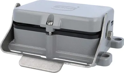 Produktbild von HARTING Han 48B Anbaugehäuse mit 1 Längsbügel mit Schutzkappe Kunststoff - 1 Stück