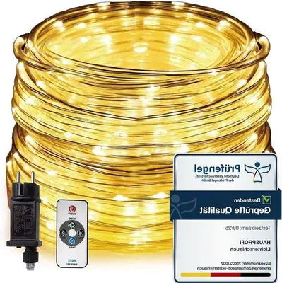 Produktbild von 200 LED-Lichterkette mit Fernbedienung und 8 Modi - Wasserfest und dimmbar - Ideal für Außenkeramik, Dekoration, Fest und Hochzeit - +++