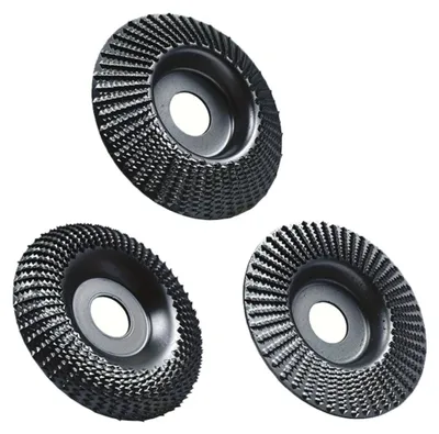 Immagine prodotto di INF Set di dischi per smerigliatrice da legno 100-22mm — Acciaio al carbonio elettrodeposto+lega Piatto+Smusso+Arco per levigatura e lucidatura rapida del legno