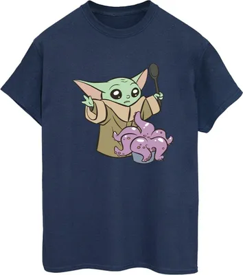 Produktbild von Star Wars - "The Mandalorian" T-Shirt für Damen BI45971 (XXL) (Marineblau)