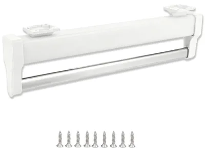 Ausziehbare Kleiderstange 30 cm, verstellbar, weiß