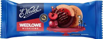 Zdjęcie produktu dla E. Wedel Biszkopty Wedlove z galaretką wiśniowe 147g