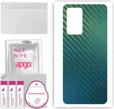 Produktbild von apgo Rückseite Schutzfolie, Skin, kompatibel mit Realme GT Neo 3T, Hinten Displayschutzfolie aus Vinylfolie, kratzfest, einfache Montage - Kohlenstoff-Chamäleon CAKA1