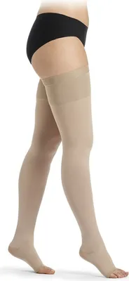 Produktbild von Schenkelstr. TRADITIONAL A-G Hüftb. re KKL3 large PL. long Kompressionsschenkelstrumpf mit Hüftbefestigung